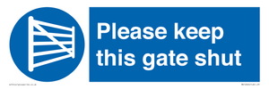 Please keep this gate shut